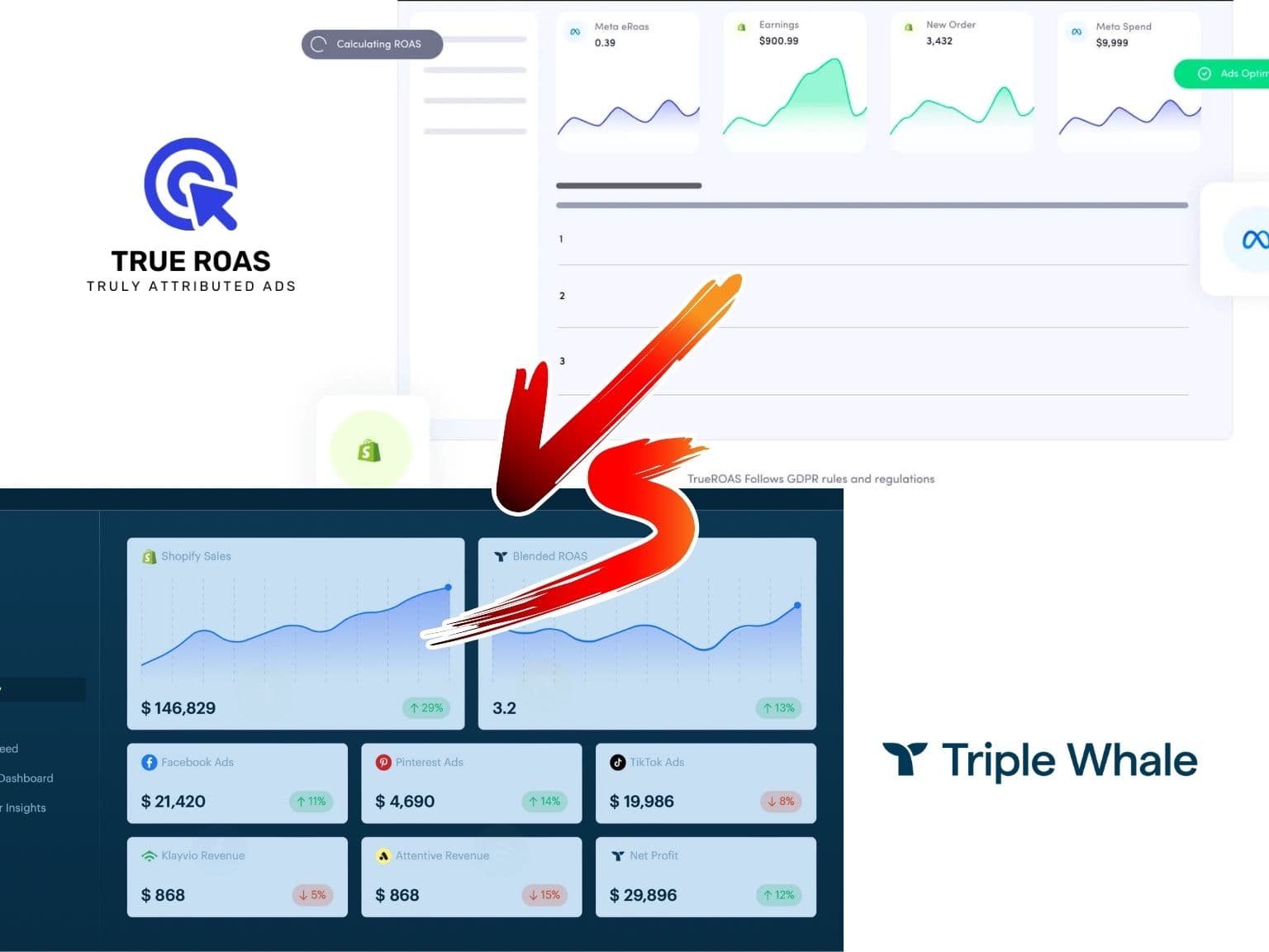 triple whale vs trueroas image